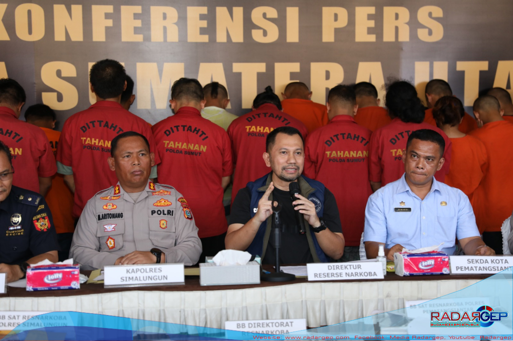Gabungan Polda Sumut, Polres Siantar dan Simalungun Ungkap 101 Kasus Narkoba